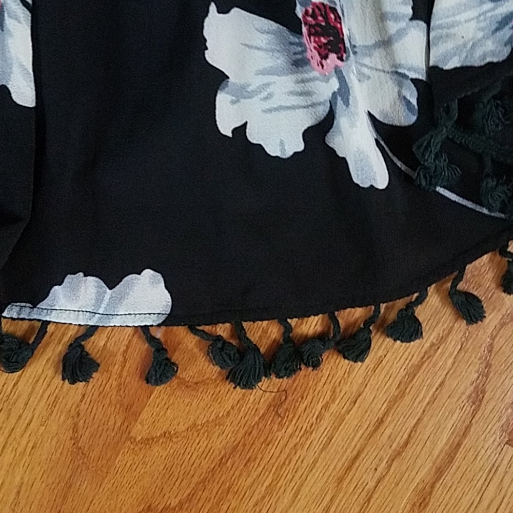Solaris off the shoulder tube floral crop top s - Picture 4 of 4